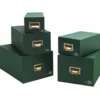 Fichero Liderpapel tela verde 1000 fichas N.4 tamaño 125x200 mm.