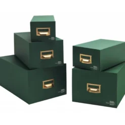 Fichero Liderpapel tela verde 1000 fichas N.4 tamaño 125x200 mm.