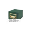 Fichero Liderpapel tela verde 1000 fichas N.1 tamaño 65x95 mm.