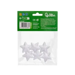 FIGURA DE ESPUMA BLANCA LIDERPAPEL ESTRELLA DE 4 CM BOLSA CON 6 UNIDADES