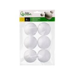 FIGURA DE ESPUMA BLANCA LIDERPAPEL BOLA DE 7 CM BOLSA CON 6 UNIDADES