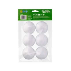 FIGURA DE ESPUMA BLANCA LIDERPAPEL BOLA DE 7 CM BOLSA CON 6 UNIDADES