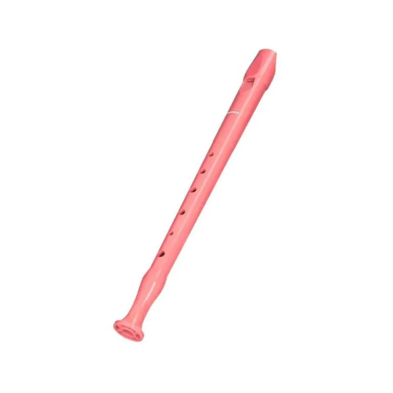 FLAUTA HOHNER 9508 COLOR CORAL FUNDA VERDE Y TRANSPARENTE
