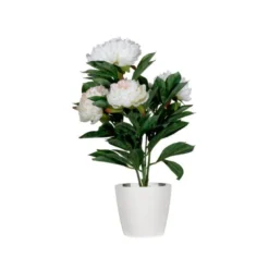 FLOR ARTIFICIAL PAPERFLOW PEONIA BLANCA 55 CM