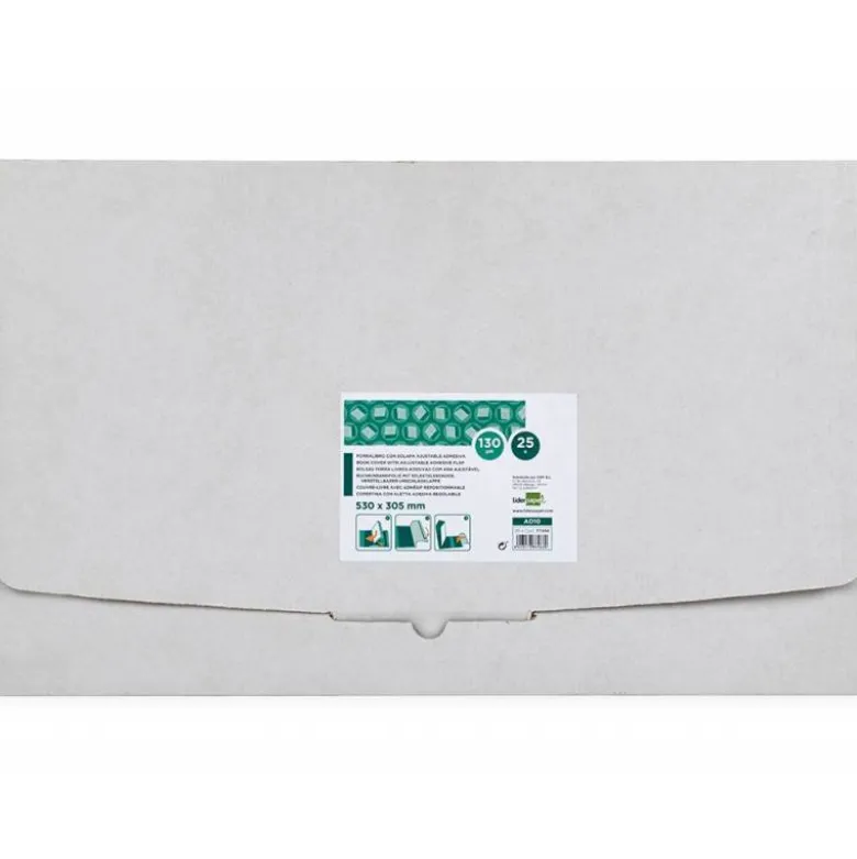 Forralibro Adhesivo marca Liderpapel con solapa ajustable 312x530 mm