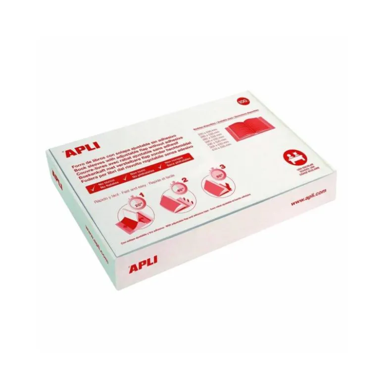 FORRALIBRO APLI PVC CON SOLAPA AJUSTABLE ADHESIVO 285X295 MM