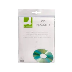 Funda autoadhesiva CD marca Q-Connect con solapa
