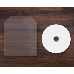Funda de polipropileno CD/DVD Q-Connect. Funda con solapa -pack de 50 unidades.