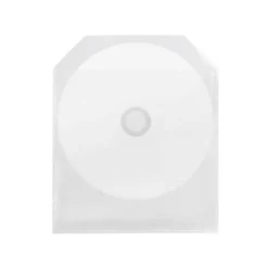 Funda de polipropileno CD/DVD Q-Connect. Funda con solapa -pack de 50 unidades.