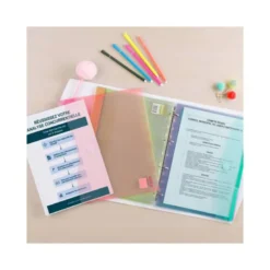 FUNDA MULTITALADRO DJOIS POLIPROPILENO CON VELCRO DIN A4 PACK DE 12 UNIDADES COLORES SURTIDOS