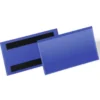FUNDA DURABLE MAGNETICA 150X67 MM PLASTICO AZUL VENTANA TRANSPARENTE PACK DE 50 UNIDADES