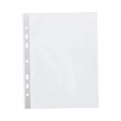 Funda multitaladro de plastico Q-Connect Din A5 100 micras cristal bolsa de 10