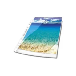 FUNDA MULTITALADRO DURABLE PREMIUM DIN A4 POLIPROPILENO 80 MC CRISTAL BOLSA DE 100 UNIDADES