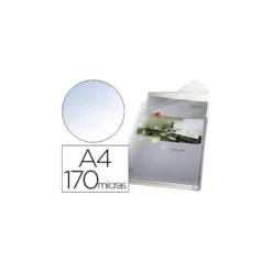 Funda Multitaladro Esselte con Fuelle y solapa DIN A4 Cristal 170 MC 200 hojas 5 uds