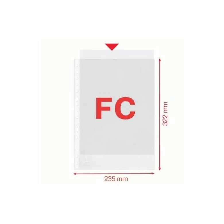FUNDA MULTITALADRO ESSELTE FOLIO POLIPROPILENO PIEL DE NARANJA 60 MC CON REFUERZO CAJA DE 100 UNIDADES