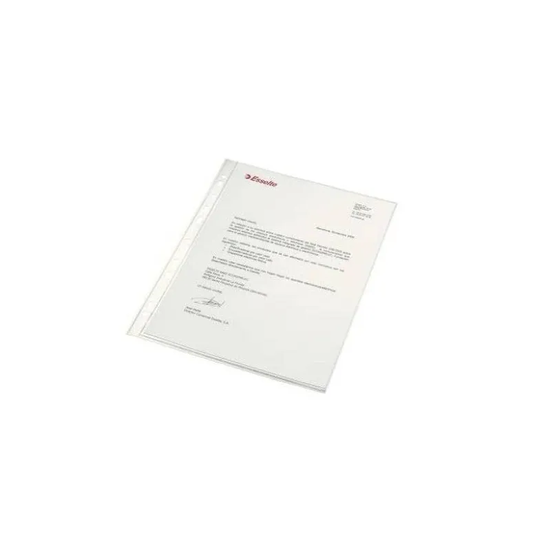 Funda Multitaladro Esselte Tamaño Folio Cristal 16 taladros 80 MC Caja 100 uds