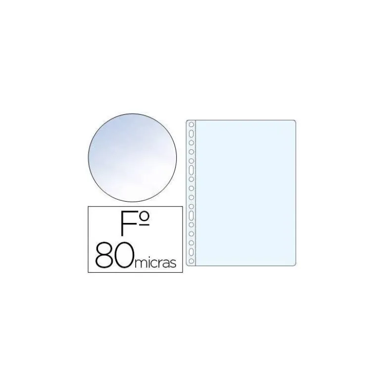 Funda Multitaladro Esselte Tamaño Folio Cristal 16 taladros 80 MC Caja 100 uds