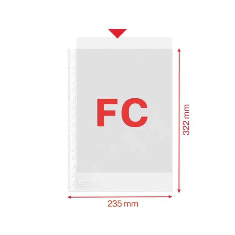 Funda Multitaladro Esselte Tamaño Folio Piel de Naranja 16 taladros 60 MC Caja 100 uds