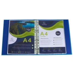 FUNDA MULTITALADRO EXACOMPTA RECICLADA POLIPROPILENO 60 MC DIN A4 PIEL DE NARANJA CAJA DE 100 UNIDADES