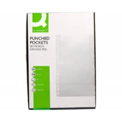 Funda multitaladro q-connect folio 80 mc cristal caja de 100 unidades.