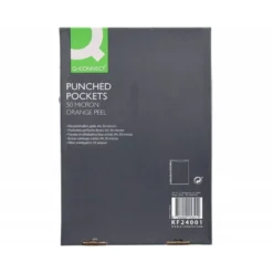 Funda Multitaladro Q-Connect DIN A4 80 MC Piel de Naranja Caja 100 uds
