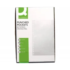Funda Multitaladro Q-Connect DIN A4 80 MC Piel de Naranja Caja 100 uds