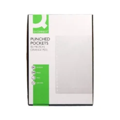 Funda Multitaladro Q-Connect Tamaño Folio 80 MC Piel de Naranja caja 100 uds
