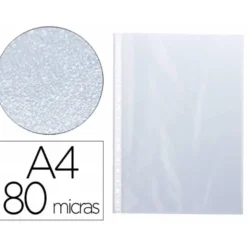 Funda Multitaladro Q-Connect DIN A4 80 MC Cristal 10 uds