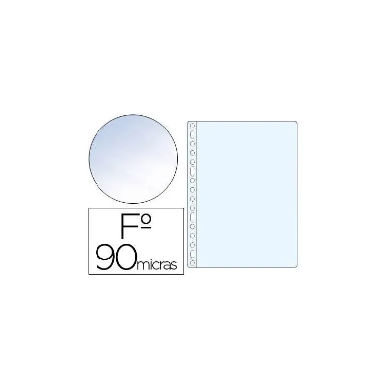 Funda Multitaladro Saro Tamaño Folio Cristal 16 taladros 90 MC Caja 100 uds