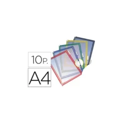 Funda portacatalogo Tarifold Din A4 colores surtidos pack de 10