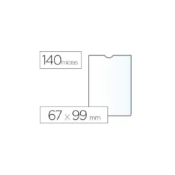 Funda portadocumento marca Esselte plastico cristal 67 x 99 mm