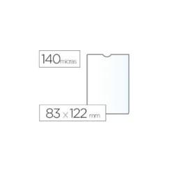 Funda portadocumento marca Esselte plastico cristal 83 x 122 mm