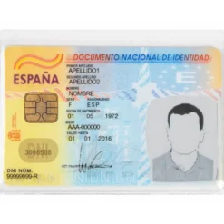 Funda portadocumento Q-connect dni pvc transparente 86x54 mm.