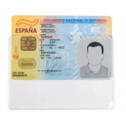 Funda portadocumento Q-connect dni pvc transparente 86x54 mm.