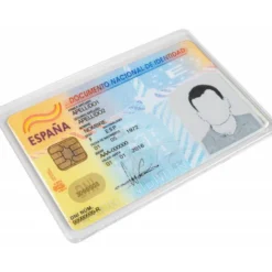 Funda portadocumento Q-connect dni pvc transparente 86x54 mm.