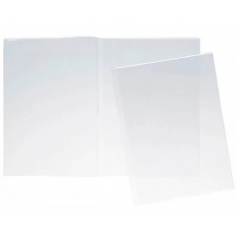 Funda portatodo Q-connect folio doble 180 micras pvc transparente