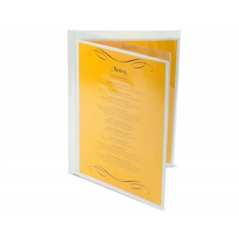 Funda portatodo Q-connect folio doble 180 micras pvc transparente