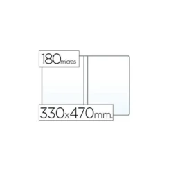 Funda portatodo Q-connect folio doble 180 micras pvc transparente
