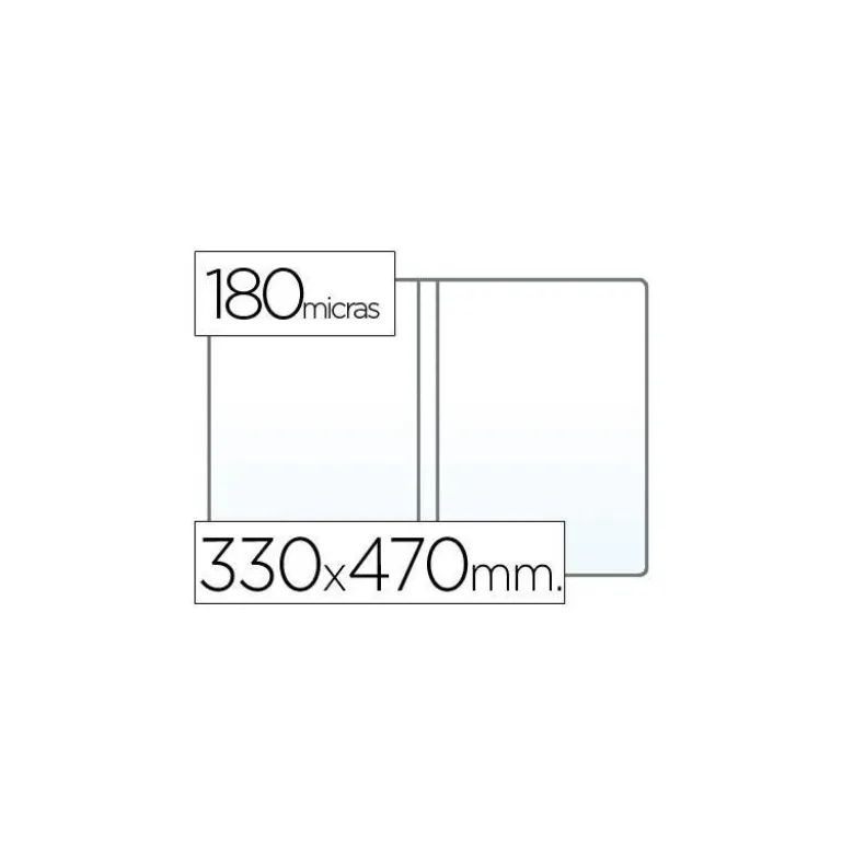 Funda portatodo Q-connect folio doble 180 micras pvc transparente