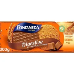 GALLETA FONTANEDA DIGESTIVE CHOCOLATE CON LECHE FIBRA CAJA DE 300 GR