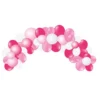 GLOBO 100% LATEX BIODEGRADABLE GUINARLDA ARCO BABY PINK 55 UNIDADES COLORES PASTEL
