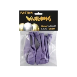 GLOBO 100% LATEX BIODEGRADABLE LILA BLISTER DE 6 UNIDADES