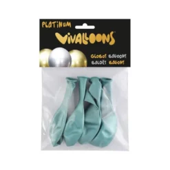 GLOBO 100% LATEX BIODEGRADABLE VERDE ESMERALDA BLISTER DE 6 UNIDADES