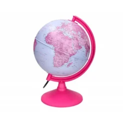 GLOBO TERRAQUEO LIDERPAPEL CON LUZ FISICO Y POLITICO DIAMETRO 20 CM COLOR ROSA