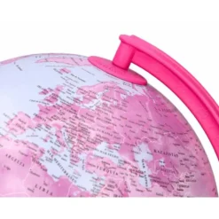 GLOBO TERRAQUEO LIDERPAPEL CON LUZ FISICO Y POLITICO DIAMETRO 20 CM COLOR ROSA