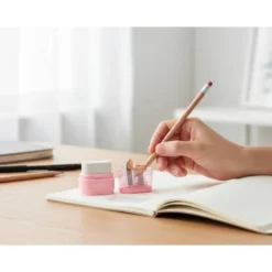 GOMA DE BORRAR LIDERPAPEL RECTANGULAR CON PROTECTOR PLASTICO SACAPUNTAS 2 USOS COLORES SURTIDOS