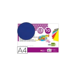 Goma eva liderpapel color azul paquete de 10 hojas