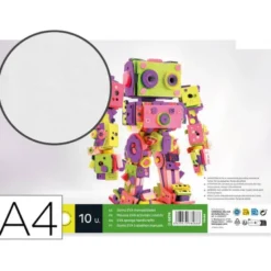 Goma eva liderpapel color blanco paquete de 10 hojas