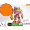 Goma eva liderpapel color naranja paquete de 10 hojas