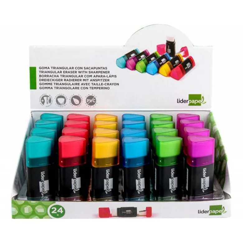 Goma marca Liderpapel triangular